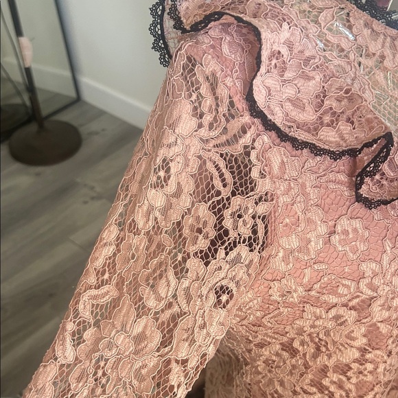 ALEXIS Lace Ruffle Top - Pink - Picture 8 of 11